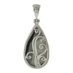 Starborn Red Fordite Pendant in Sterling Silver