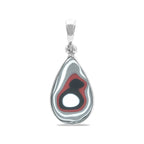 Starborn Red Fordite Pendant in Sterling Silver