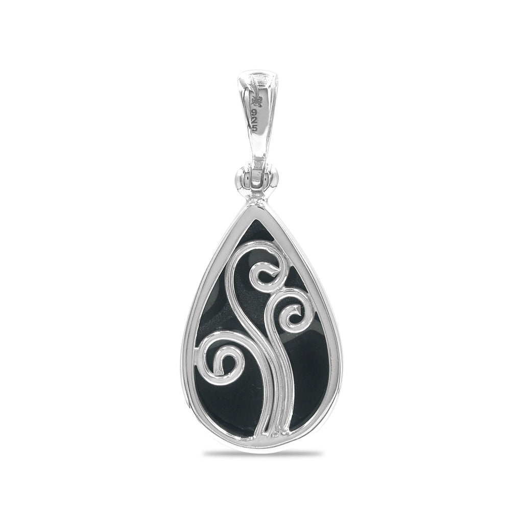 Starborn Red Fordite Pendant in Sterling Silver