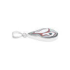 Starborn Red Fordite Pendant in Sterling Silver
