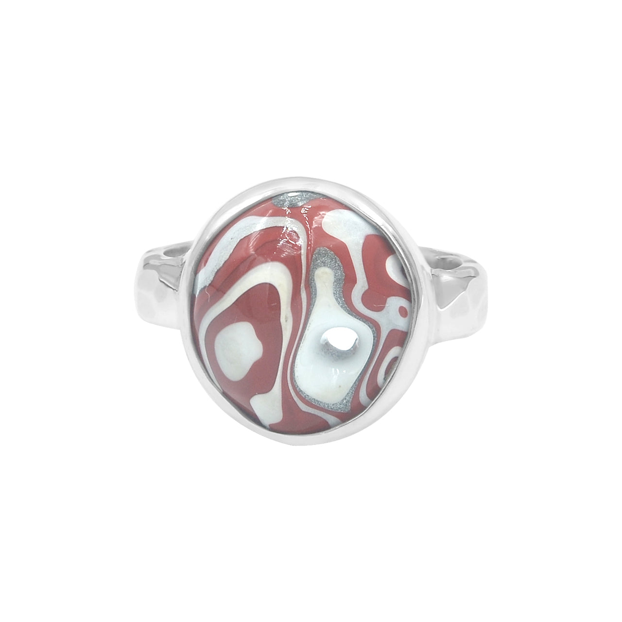 Starborn Multi-Colored Fordite Ring in Sterling Silver