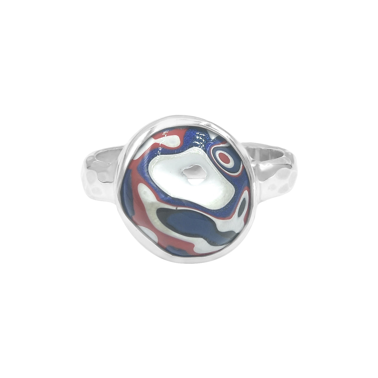 Starborn Multi-Colored Fordite Ring in Sterling Silver