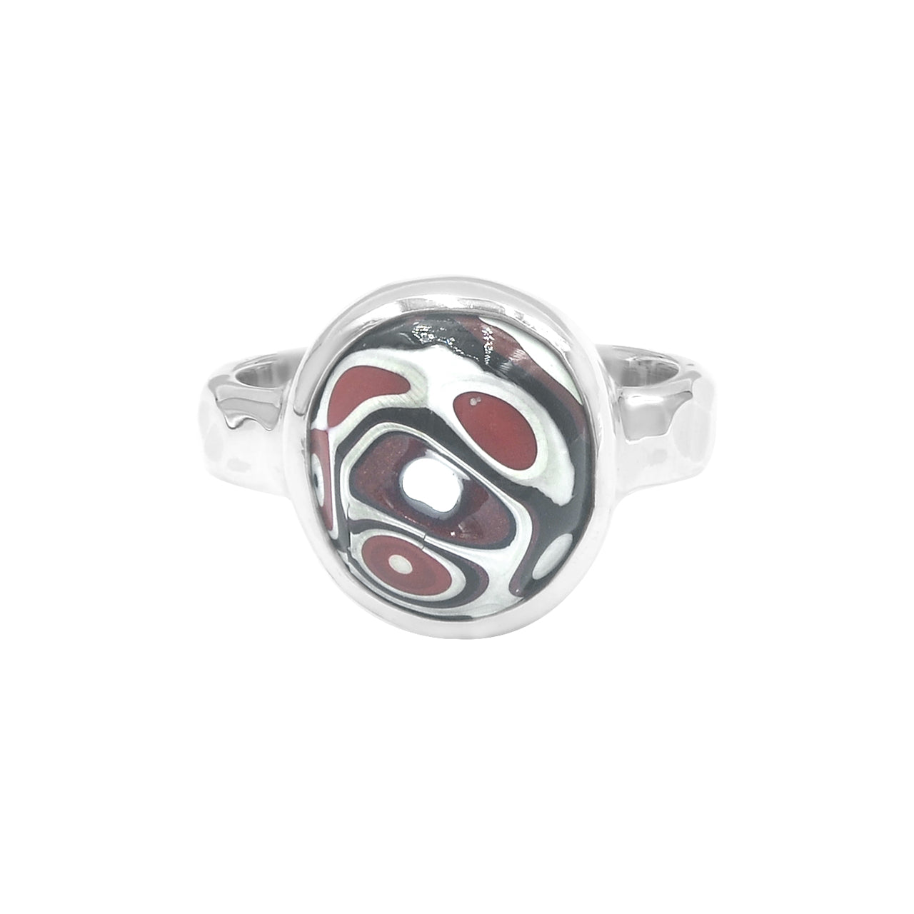 Starborn Multi-Colored Fordite Ring in Sterling Silver