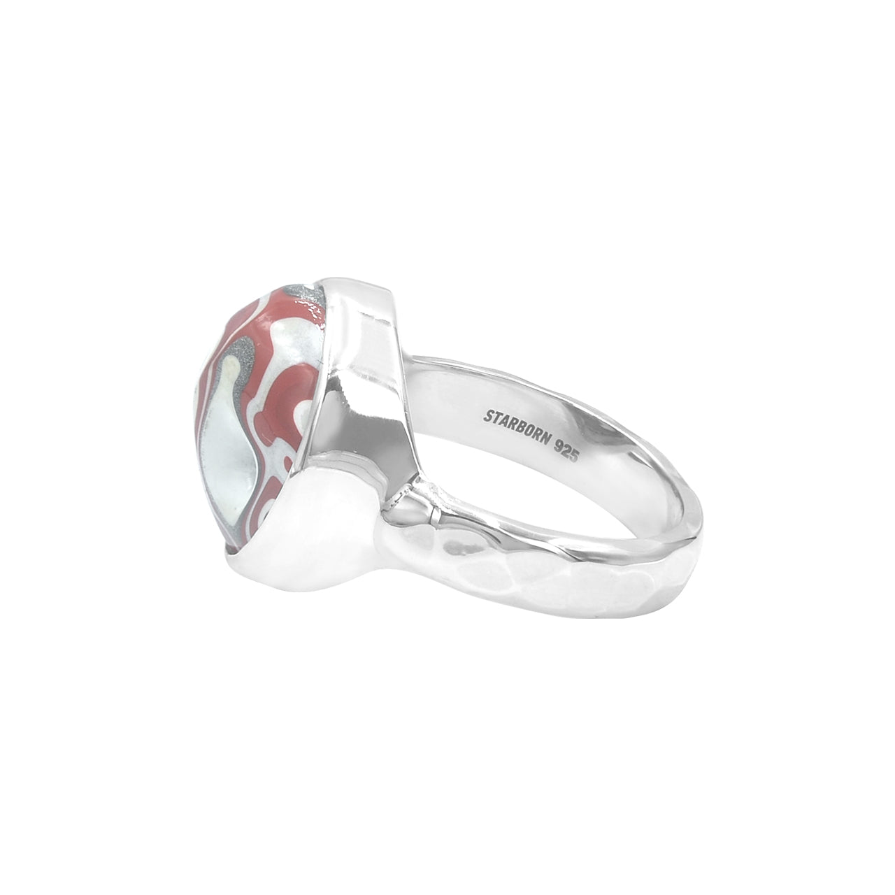 Starborn Multi-Colored Fordite Ring in Sterling Silver