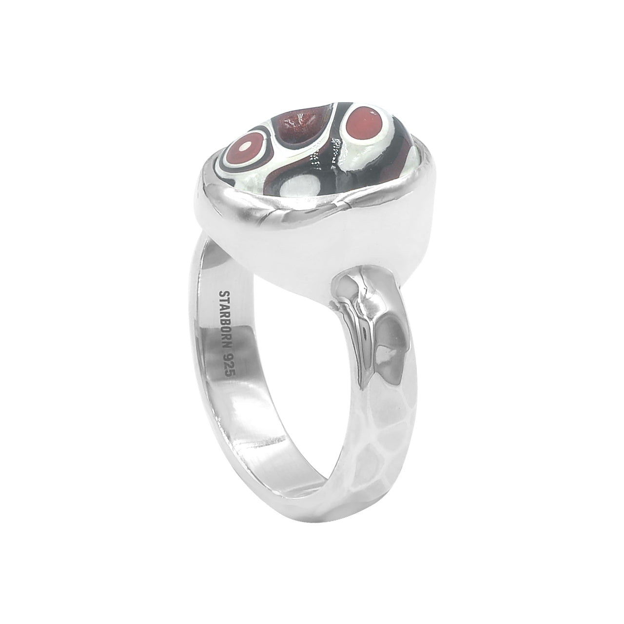 Starborn Multi-Colored Fordite Ring in Sterling Silver