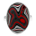 Starborn Fordite Oval Ring in Sterling Silver
