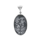 Starborn Fossil Fern Oval Pendant in Sterling Silver