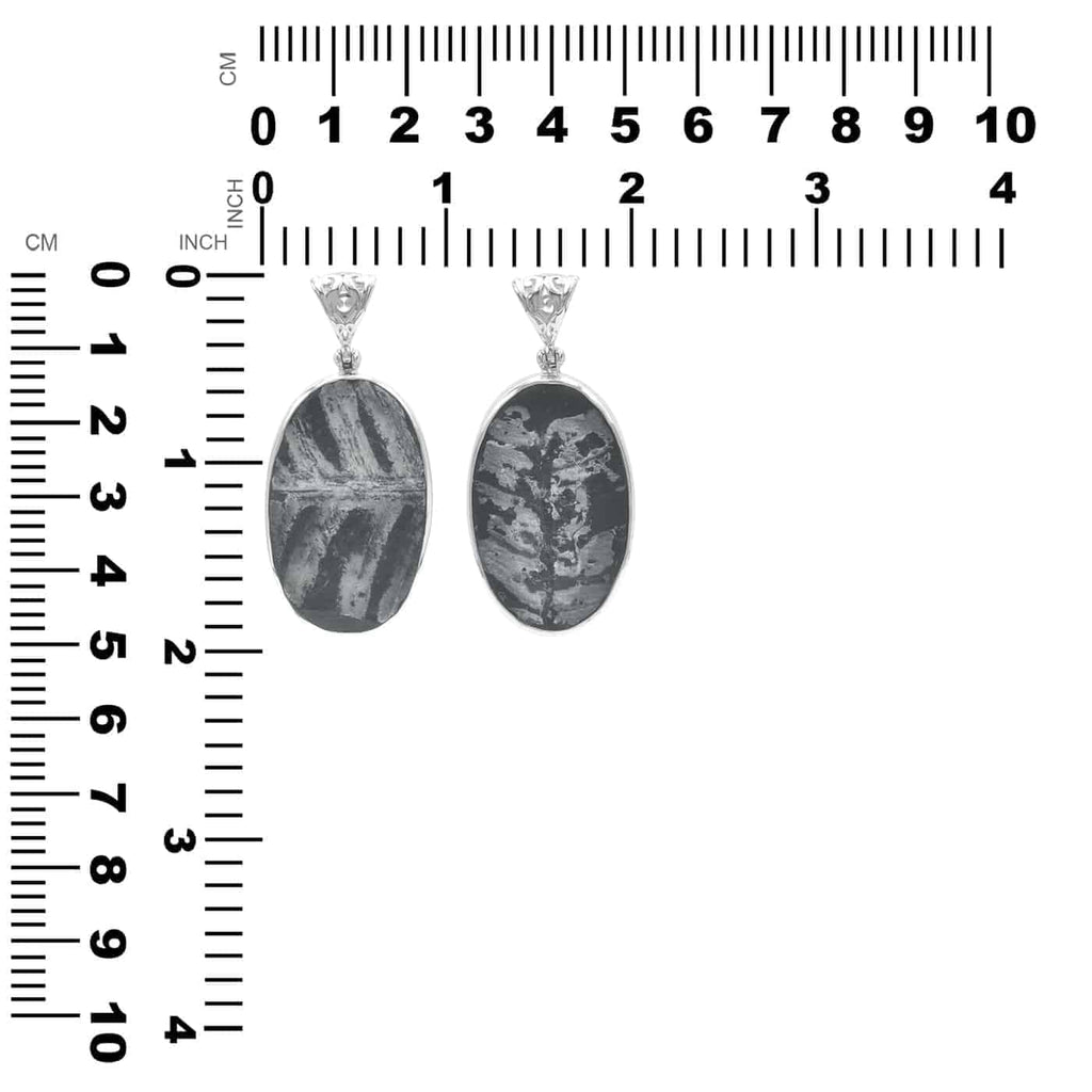 Starborn Fossil Fern Oval Pendant in Sterling Silver