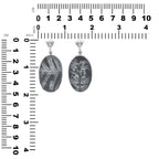 Starborn Fossil Fern Oval Pendant in Sterling Silver