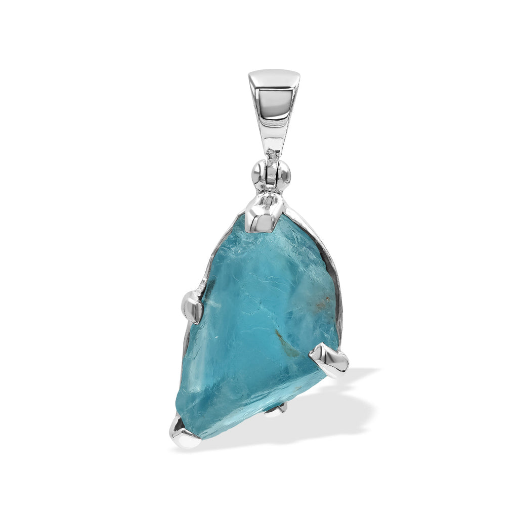Starborn Fluorite Prong Set Pendant in Sterling Silver