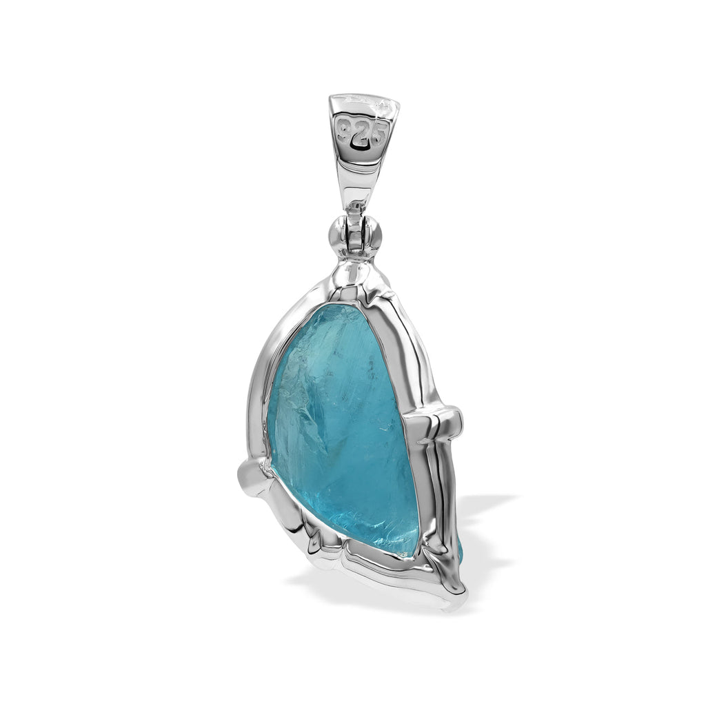 Starborn Fluorite Prong Set Pendant in Sterling Silver