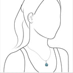 Starborn Fluorite Prong Set Pendant in Sterling Silver