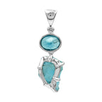 Starborn Green Fluorite Combination Pendant in Sterling Silver