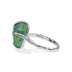 Starborn Green Fluorite Prong Set Ring in Sterling Silver