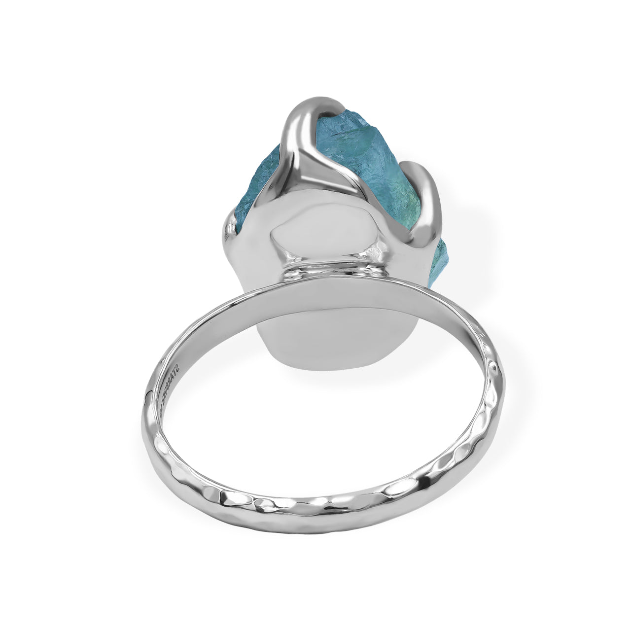 Starborn Blue Fluorite Prong Set Ring in Sterling Silver