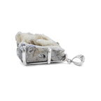 Starborn Fossilized Drusy Shell Prong Setting Pendant in Sterling Silver