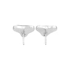 Starborn Brown Fossil Shark Tooth Post Earrings in Sterling Silver