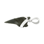 Starborn Dark Fossil Shark Tooth Pendant in Sterling Silver
