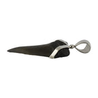 Starborn Dark Fossil Shark Tooth Pendant in Sterling Silver