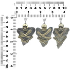 Starborn Fossilized Shark Tooth Pendant with Decorative Skeleton Carving