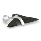 Starborn Dark Fossil Shark Tooth Pendant in Sterling Silver
