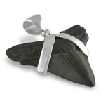 Starborn Dark Fossil Shark Tooth Pendant in Sterling Silver