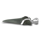 Starborn Dark Fossil Shark Tooth Pendant in Sterling Silver
