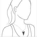 Starborn Dark Fossil Shark Tooth Pendant in Sterling Silver