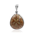 Starborn Fossil Sea Urchin Bezel Pendant in Sterling Silver