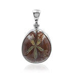 Starborn Fossil Sea Urchin Bezel Pendant in Sterling Silver