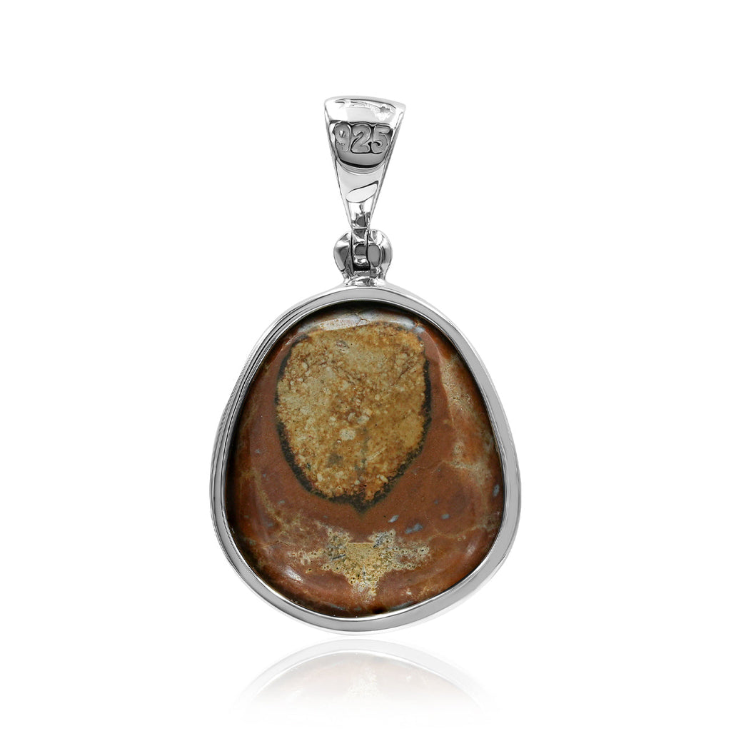 Starborn Fossil Sea Urchin Bezel Pendant in Sterling Silver