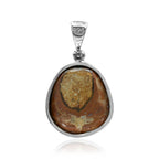 Starborn Fossil Sea Urchin Bezel Pendant in Sterling Silver
