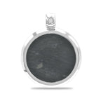 Starborn Gemstone Carved Eagle Head Medallion Style Pendant in Sterling Silver