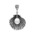 Starborn Seashell Pendant with Freshwater Pearl in Sterling Silver