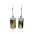 Starborn Phantom Gold Citrine Crystal Dangle Earrings in Sterling Silver - Small