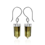 Starborn Phantom Gold Citrine Crystal Dangle Earrings in Sterling Silver - Small