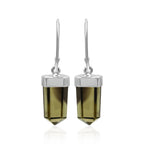 Starborn Phantom Gold Citrine Crystal Dangle Earrings in Sterling Silver - Small