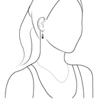 Starborn Phantom Gold Citrine Crystal Dangle Earrings in Sterling Silver - Small