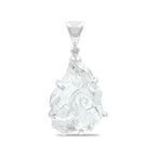 Starborn Goshenite Rough Pendant in Sterling Silver