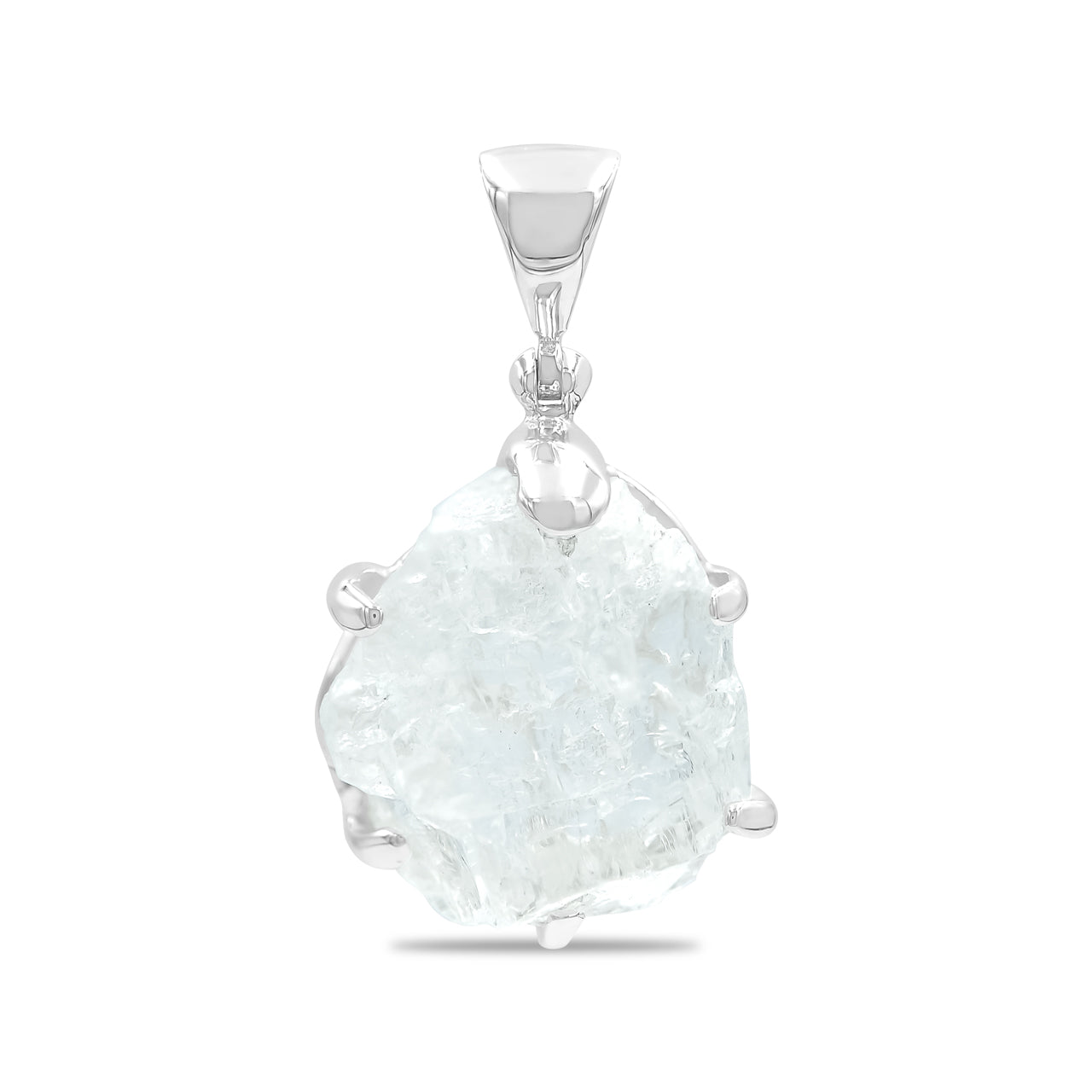 Starborn Goshenite Rough Pendant in Sterling Silver