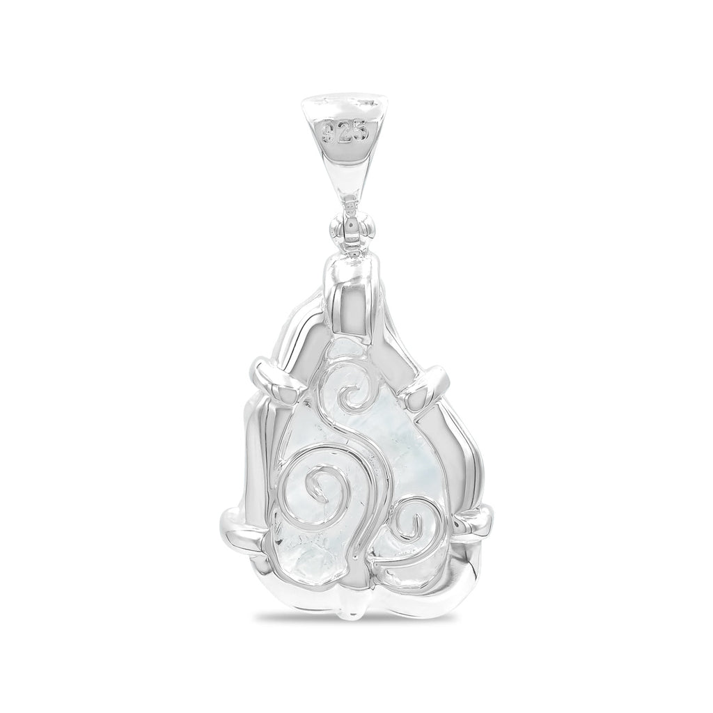 Starborn Goshenite Rough Pendant in Sterling Silver