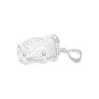 Starborn Goshenite Rough Pendant in Sterling Silver