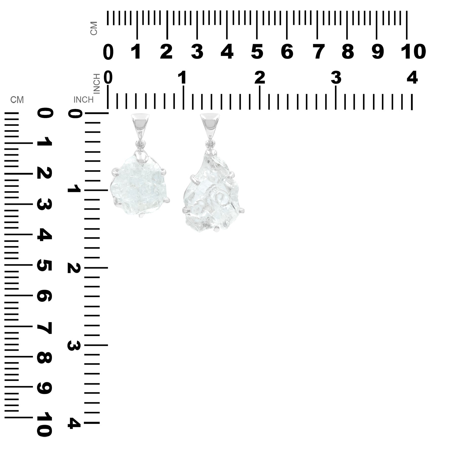 Starborn Goshenite Rough Pendant in Sterling Silver