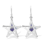 Starborn Grape Chalcedony Star Cage Earring in Sterling Silver