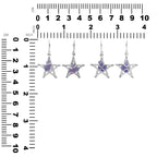 Starborn Grape Chalcedony Star Cage Earring in Sterling Silver