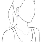 Starborn Grape Chalcedony Star Cage Earring in Sterling Silver