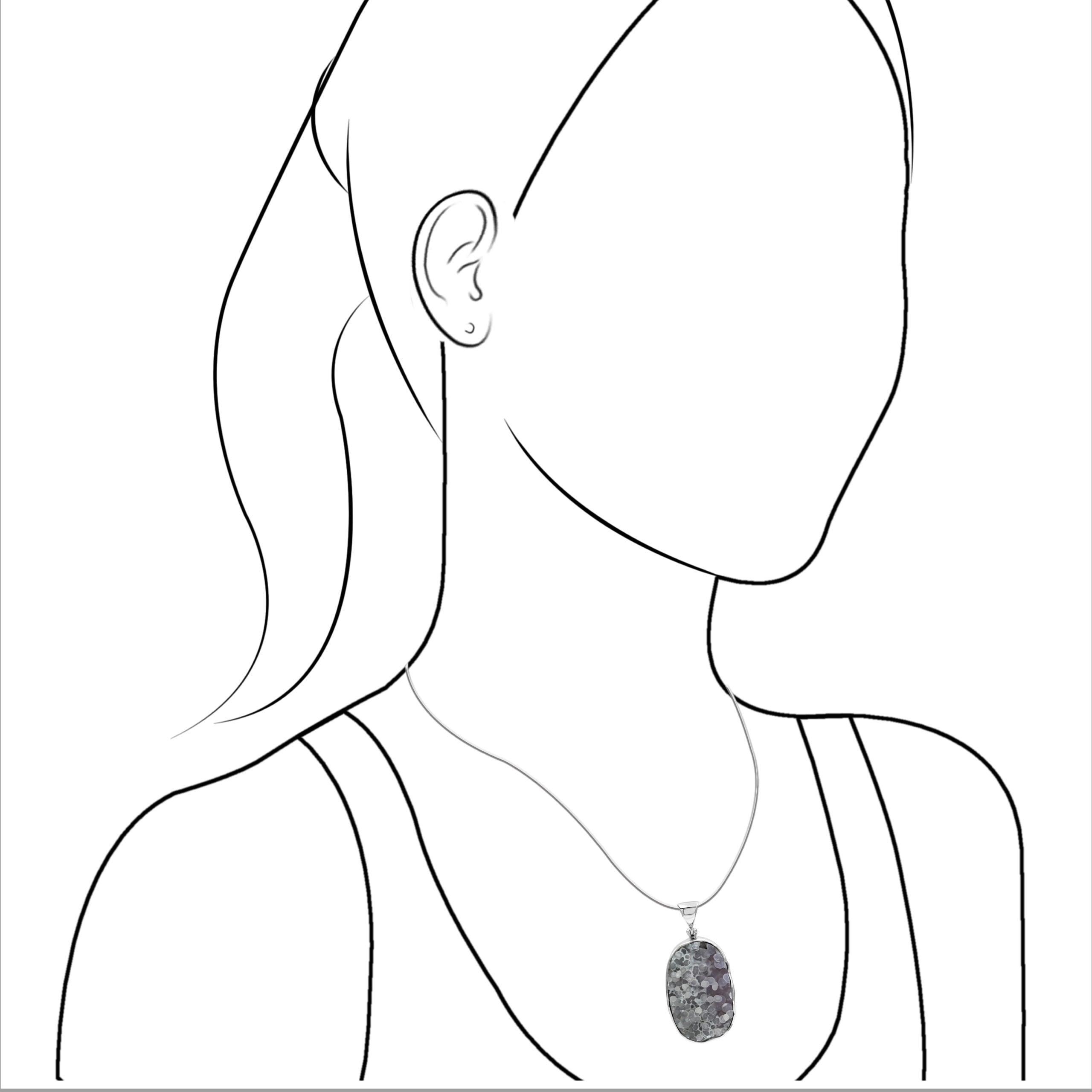 Starborn Grape Chalcedony Pendant in Sterling Silver