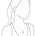 Starborn Grape Chalcedony Star Cage Pendant in Sterling Silver