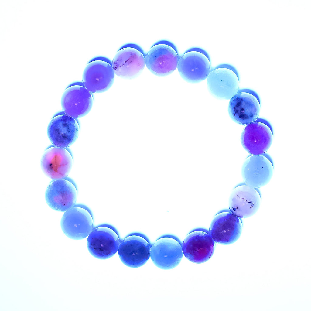 Starborn Fluorescent Hackmanite Beaded Elastic Bracelet