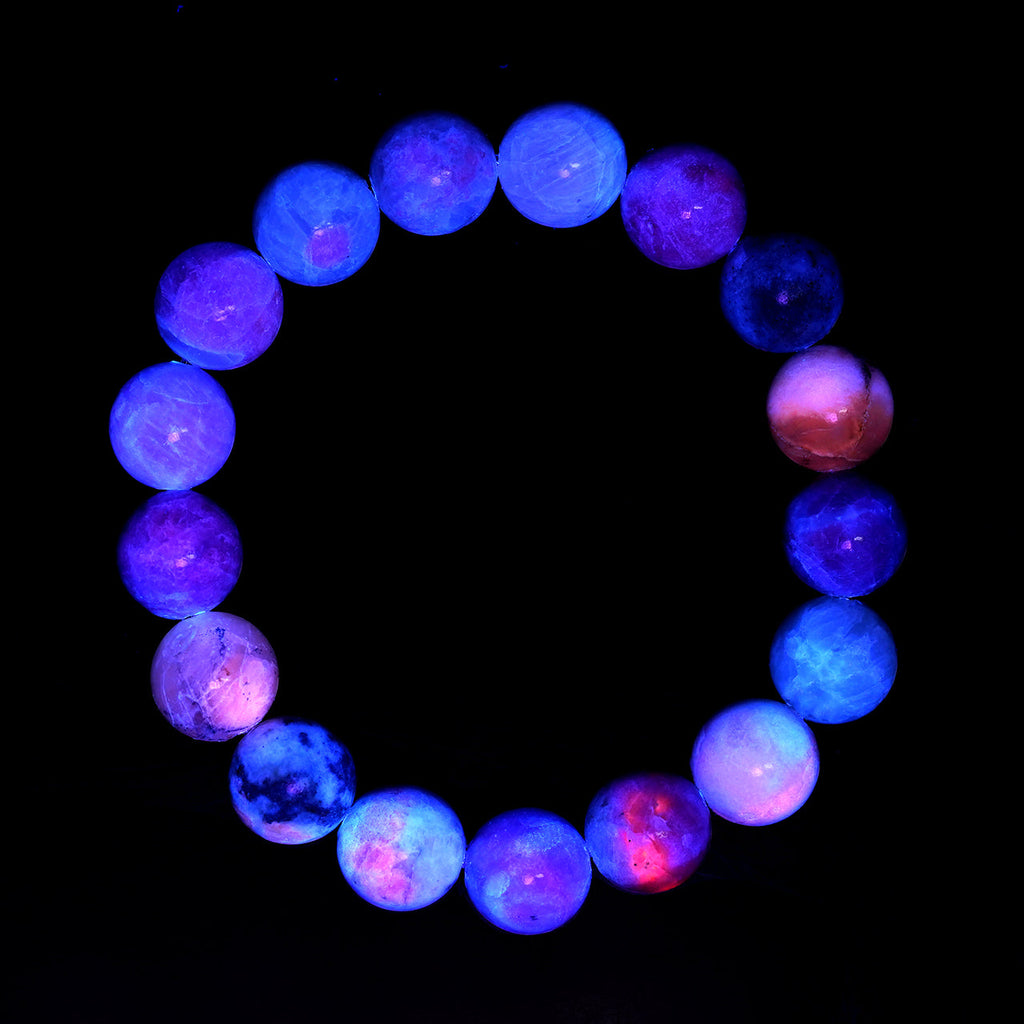 Starborn Fluorescent Hackmanite Beaded Elastic Bracelet
